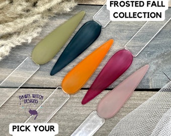Frosted Fall Collection | Choose Your Colour Press On Nails | Autumn Manicure | Luxury Nails Handmade in Canada
