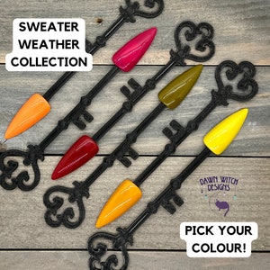 Sweater Weather Fall Collection | Autumn Press On Nails | Custom Nails | Handmade Nails | Luxury Nails | Artificial Nails | Reusable Nails