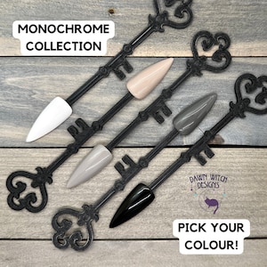 Monochrome Collection | Gothic Press On Nails | Custom Nails | Handmade Nails | Luxury Nails | Artificial Nails | Reusable Nails