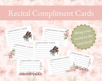 Recital Compliment Cards