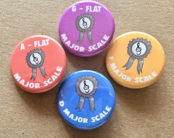 Major Scale Button Pins//Piano Teacher//Musician Gift//Teacher Gift//Student Gift//Piano Lessons