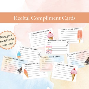 Cartes de compliments de crème glacée