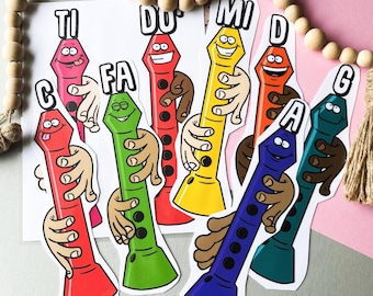 Large Recorder Posters//Elementary Music//Music Poster//Music Teacher