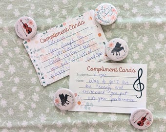PIANO Recital Compliment Cards | Piano Recital Activity | Music Teacher Printable (DIGITAL DOWNLOAD)