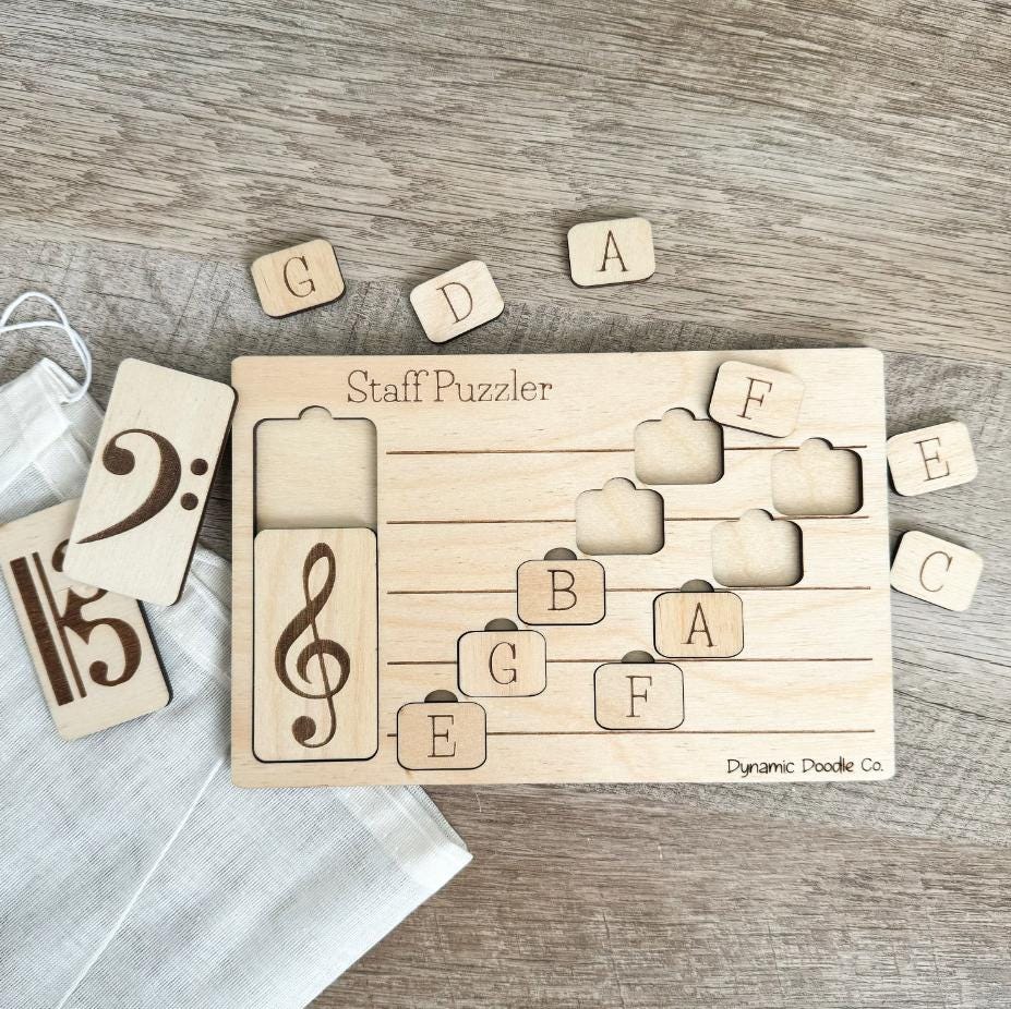 Staff Puzzler // Music Puzzle // Music Game // Piano Teacher Game