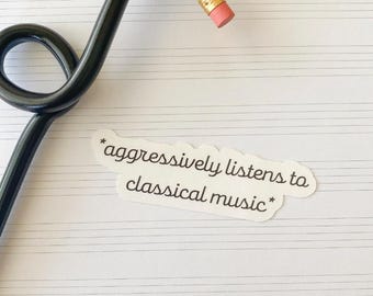 Classical Music Sticker//Musician Gift//Piano Teacher//Music Teacher
