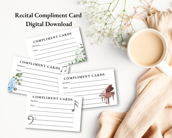 Recital Compliment Cards