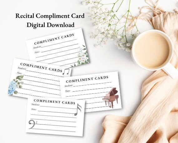 Recital Compliment Cards