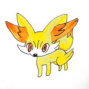 Fennekin (Dream World) Vector  Pokemon art, Evolution art, Cute