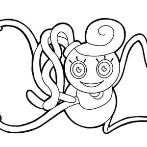 Mommy Long Legs Standing Poppy Playtime Coloring Page