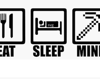 Comer dormir mina SVG