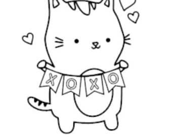 XOXO kitty SVG