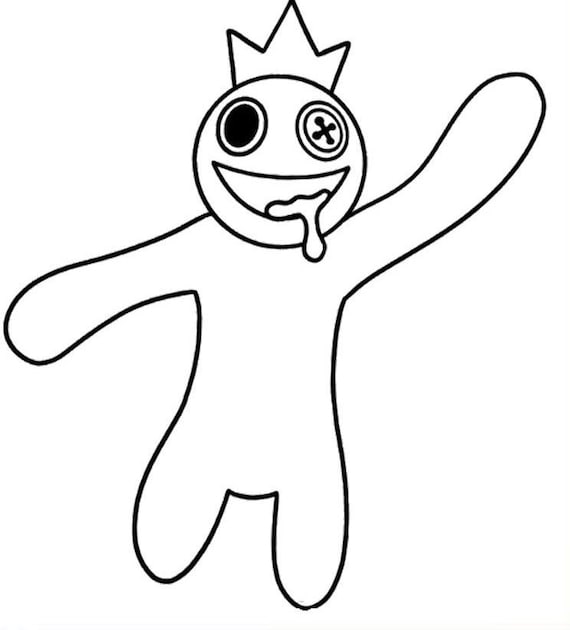 Purple Sitting Rainbow Friends Roblox Coloring Page