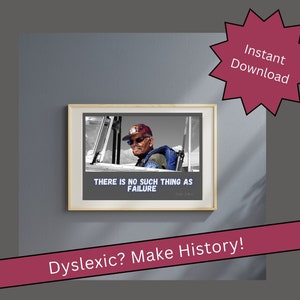 Franklin J. Macon utskrivbar affisch, Tuskegee Airmen väggkonst – Black History digital nedladdning WWII-inspiration för klassrummet eller hemmet | Blå