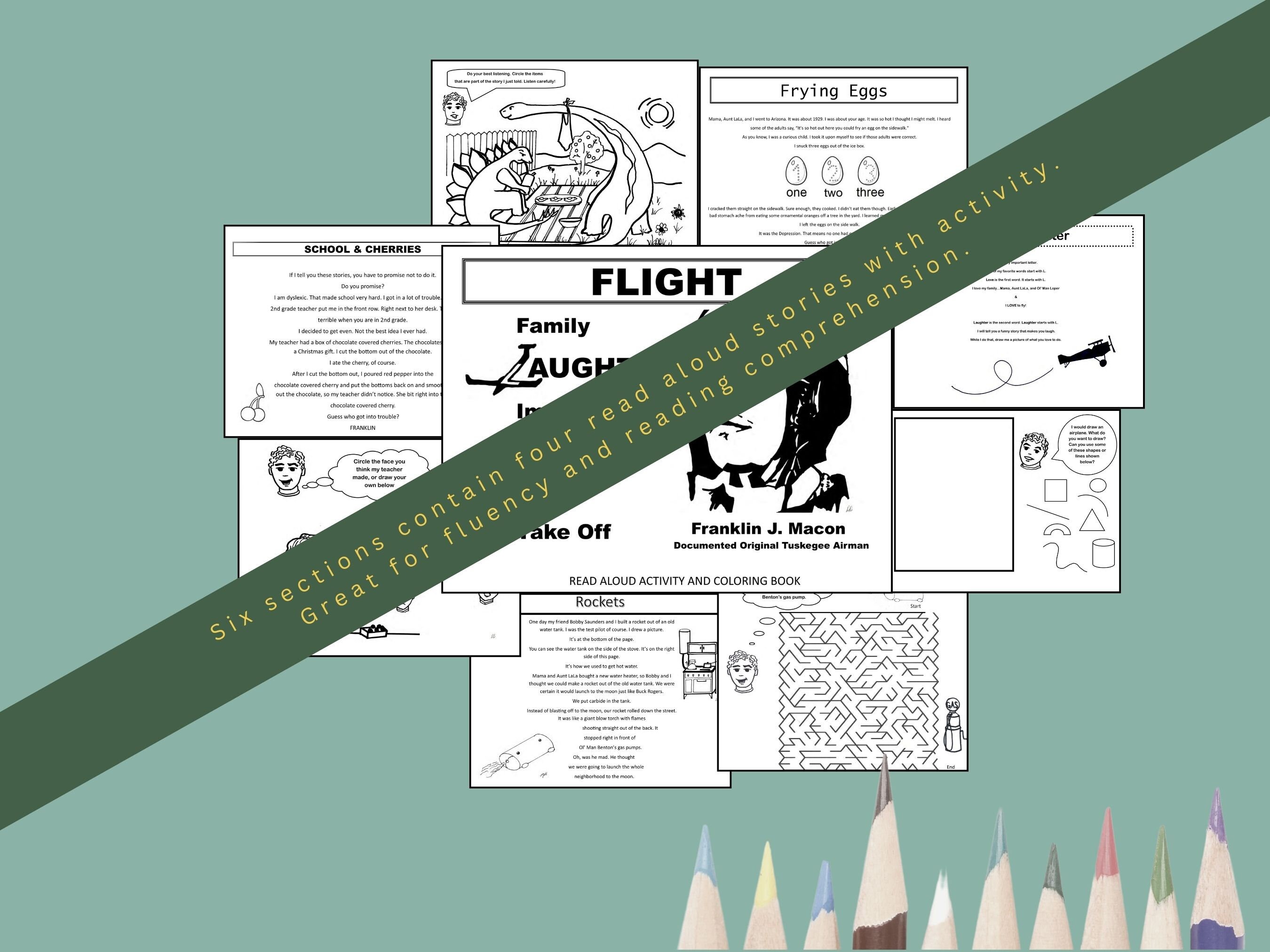 Dyslexia Printable workbook tuskegee Airmen History educational PDF ...