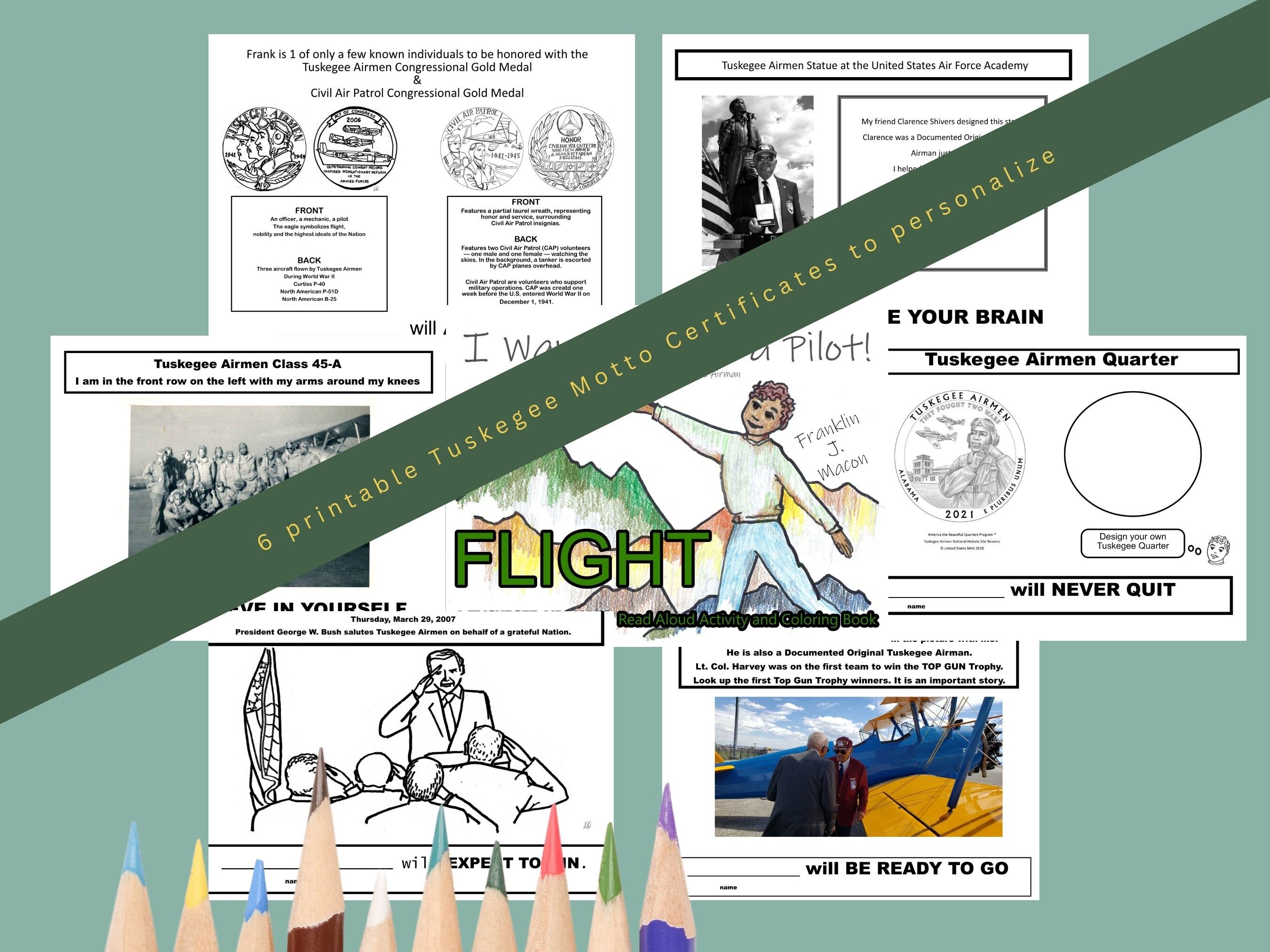 Dyslexia Printable workbook tuskegee Airmen History educational PDF ...