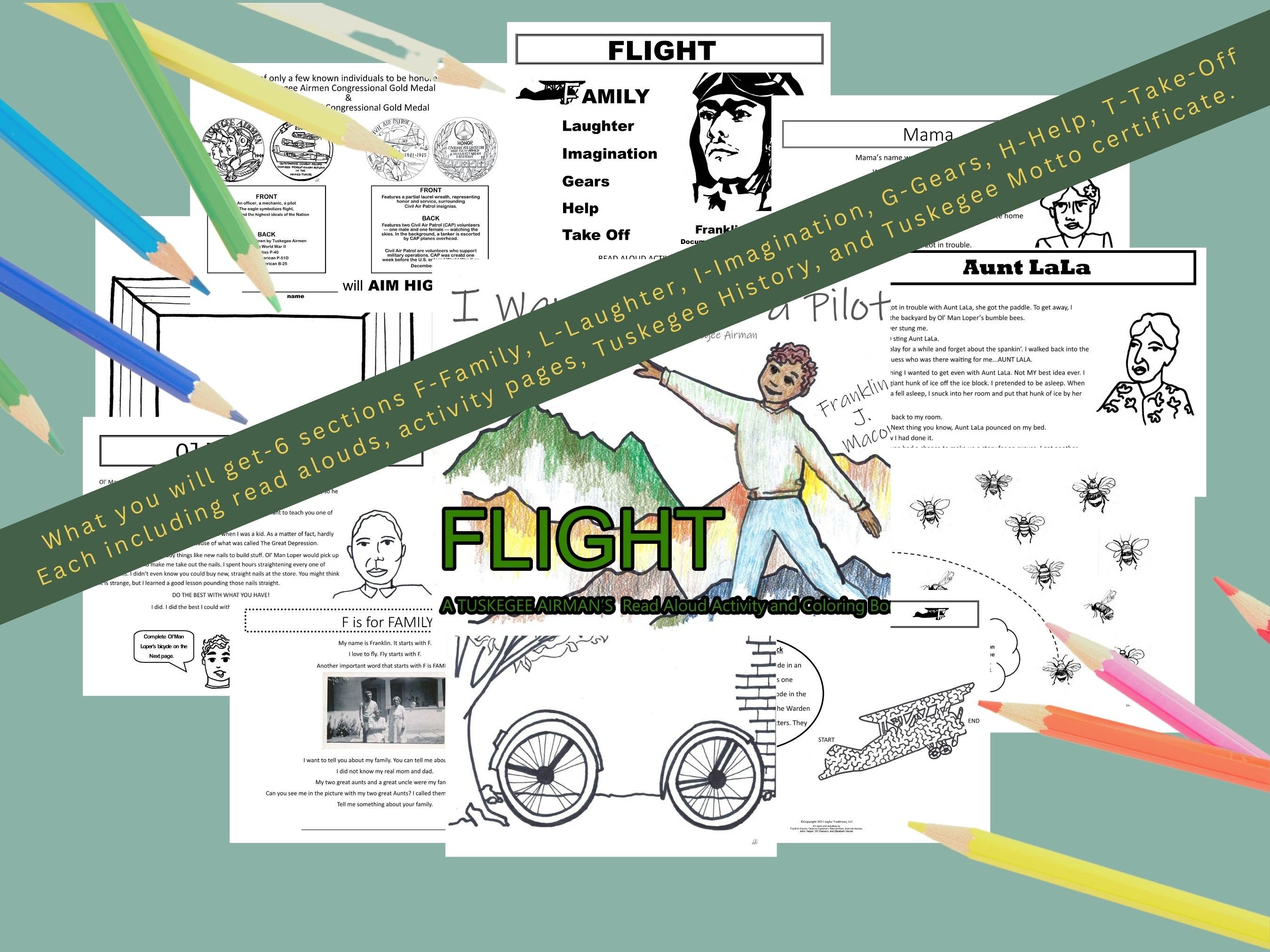 Dyslexia Printable workbook tuskegee Airmen History educational PDF ...