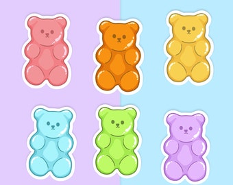 Gummy Bear Stickers | Cute Stickers | Candy Stickers | Trendy Stickers | Phone Stickers | Bottle Sticker | Kindle Sticker | 0051G