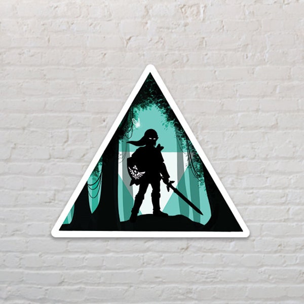 Legend of Zelda Link Silhouette Sticker | Tears of the Kingdom | Zelda Stickers | Triforce Sticker | LOZ | TOTK | Video Game Stickers