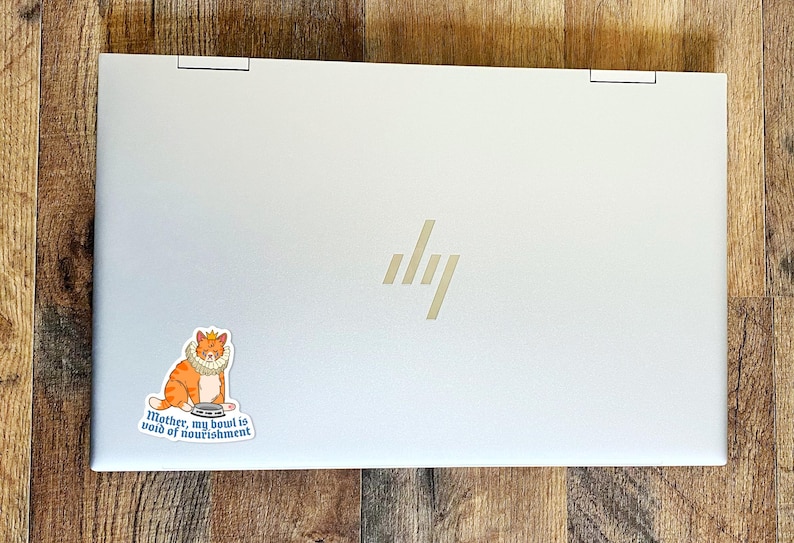 Mother my Bowl is Empty Sticker | Orange Cat Sticker | Fat Cat Sticker | Sticker for Laptop | Funny Sticker | Gift Sticker | 0090G image 5