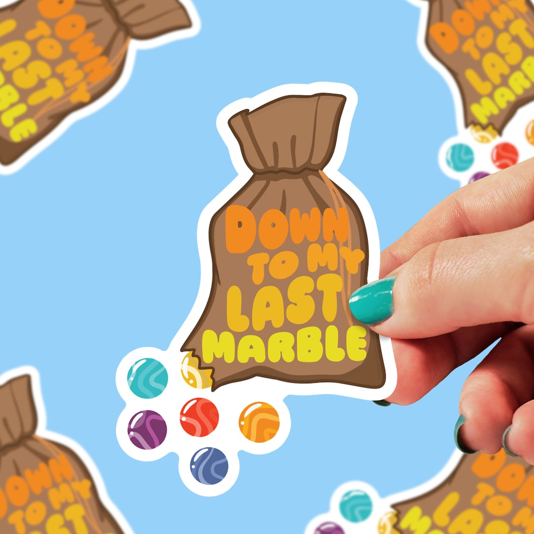 Lost Marbles Sticker Losing My Marbles Sticker | Losing It Sticker | Mental Health Sticker ...