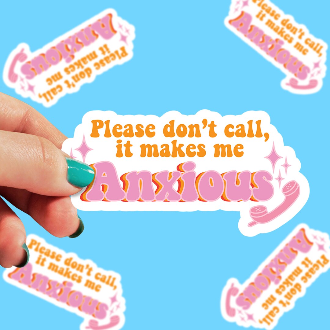 Please Don't Call Waterproof Sticker | Sticker for Laptop | Introvert ...