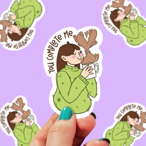You Complete me Sticker | sticker for laptop | Tumbler Sticker | Coffee Sticker | Iced Coffee | Caffeine Sticker | Gifts | 0149G