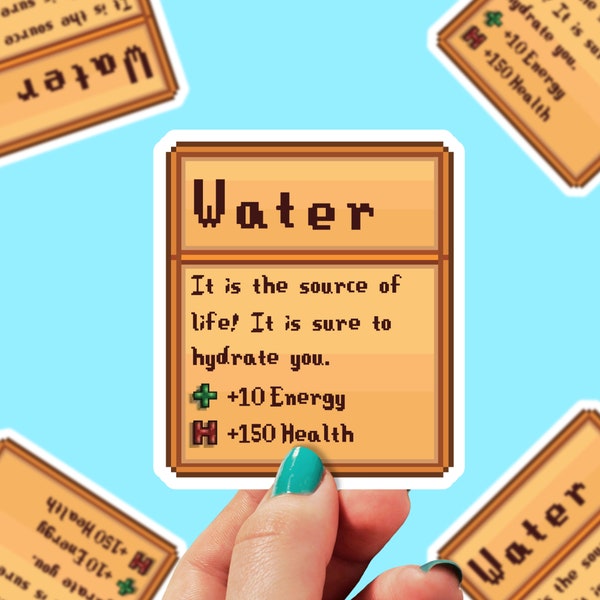 Stardew Valley Water bottle Sticker | Emotional Support Water Bottle Sticker | Water Bottle Stickers | Stardew Stickers | 0130G