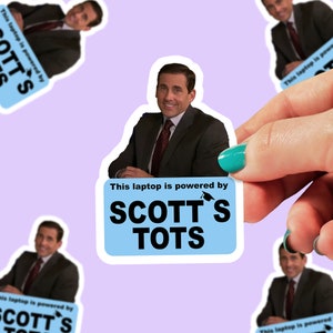 The Office Scott&#39;s Tots Waterproof Sticker | The Office Stickers | stickers for laptop | stickers for computer | 0135G