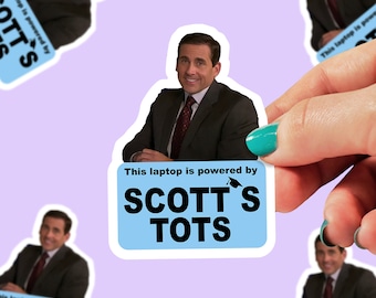 The Office Scott&#39;s Tots Waterproof Sticker | The Office Stickers | stickers for laptop | stickers for computer | 0135G