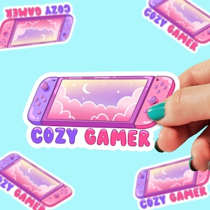 Cozy Gamer Sticker | Girl Gamer Stickers | Video Game Sticker | Laptop Sticker | Gift for her | Switch Sticker | Video Game Stickers | 0023G