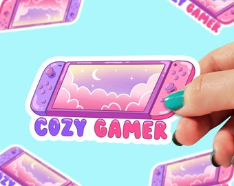 Cozy Gamer Sticker | Girl Gamer Stickers | Video Game Sticker | Laptop Sticker | Gift for her | Switch Sticker | Video Game Stickers | 0023G