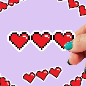 Heart Container Waterproof Sticker | Vinyl Sticker | Switch Decal | Water bottle sticker| Laptop Sticker | Video Game Sticker | 0054G
