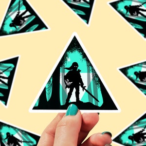 Legend of Zelda Link Silhouette Sticker | Tears of the Kingdom | Zelda Stickers | Triforce Sticker | LOZ | TOTK | Video Game Sticker | 0079G