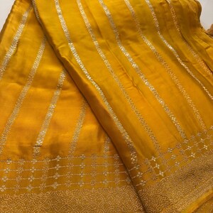 Mustard Yellow Crepe Silk Normal Drape Saree