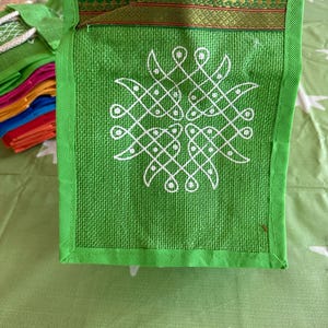 Jute return bags for wedding /return gift/ thamboolam / pooja