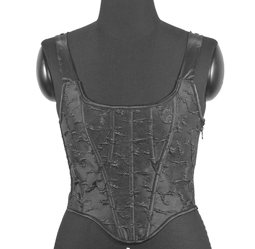 Vintage Embroidered Corset Floral Corset Renaissance Back Etsy