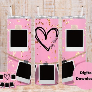 20oz Straight Skinny Tumbler, Dog Mom, Pink Dog Mom Design, STRAIGHT Tumbler, Digital Download