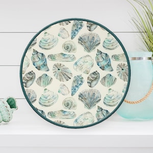 Porthole Bung, Porthole Cover, Porthole Cushion, Narrowboat Cushion, Boat Cushion, Window Cover, Window Blind, Sea shells, nautical, Nature