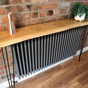 CONSOLE or RADIATOR TABLE Live Edge Oak - Etsy