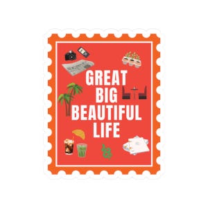 Adesivo timbro libresco "Great Big Beautiful Life"