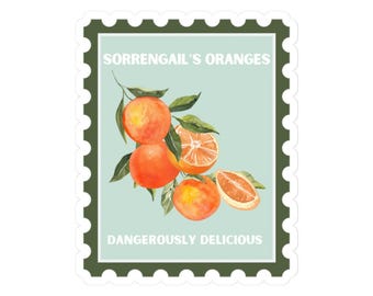 Sorrengail's Oranges | Fourth Wing Inspired |Bookish Stamp Sticker | Kindle Decor | Fantasy | Perfect Gift For Book Lover