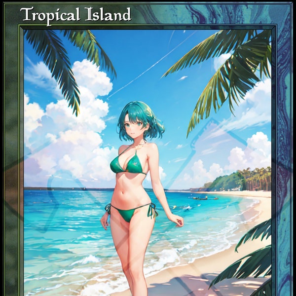 Tropical Island Dual Land Retro PROXY Anime Waifu