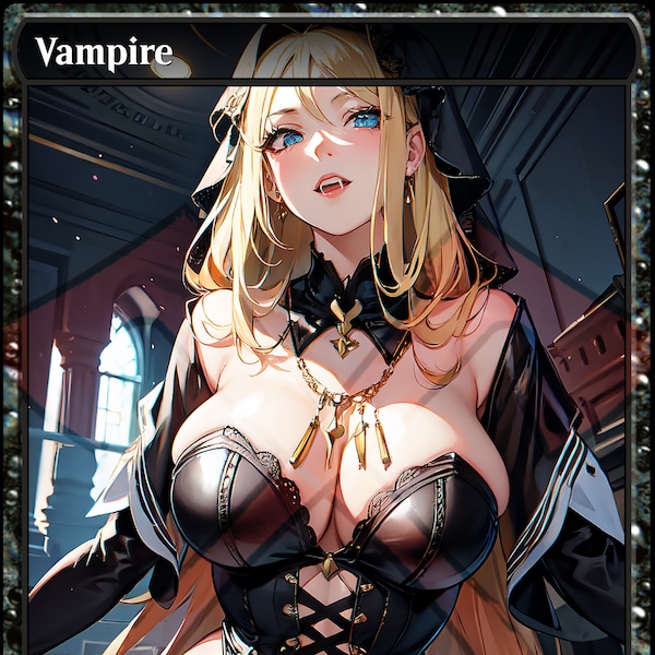 Vampire Token Blonde Hair 1/1 PROXY Anime Waifu