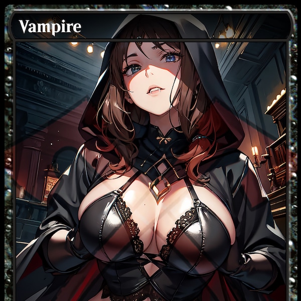 Vampire Token Brunette 1/1 PROXY Anime Waifu