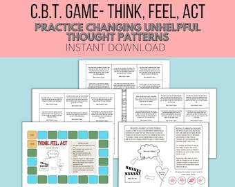 CBT Game: Mental Health Cognitive Behavioral Therapy Activity for Kids and Teens (PDF)