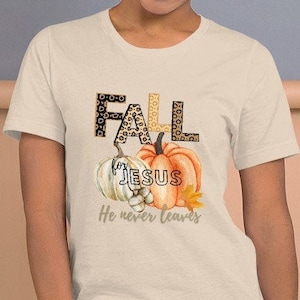 Fall For Jesus Pumpkin T-Shirt: Unisex Christian Tee