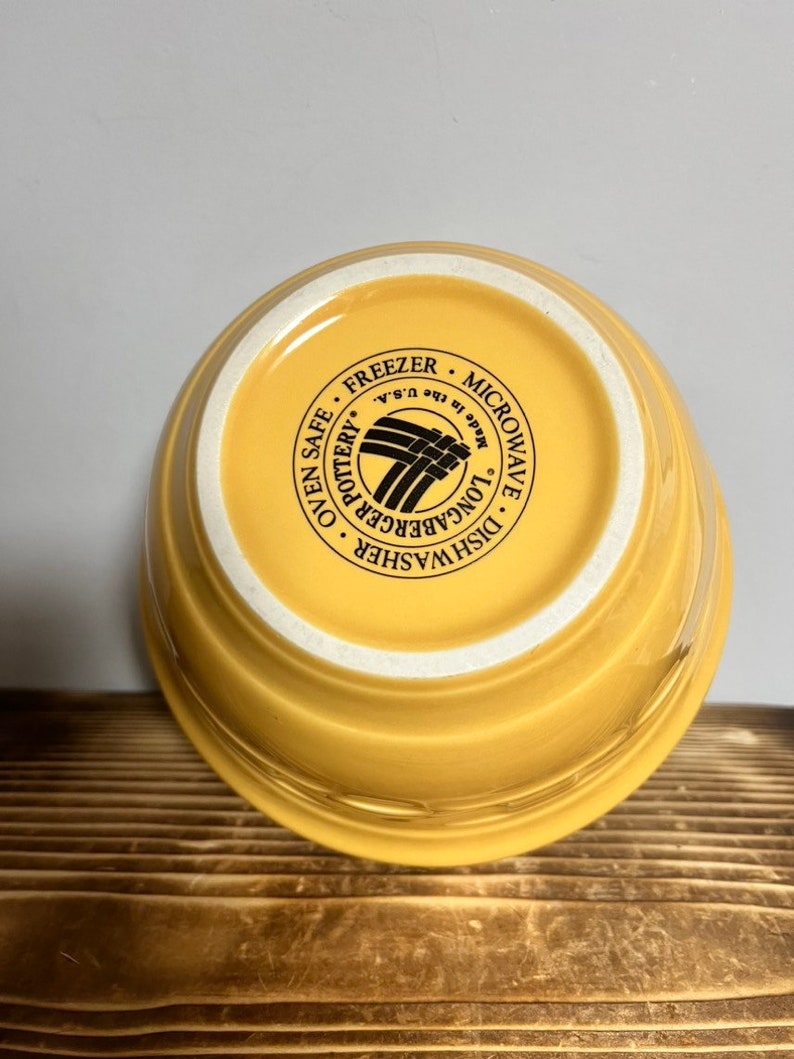 Longaberger 8 Inch Mixing Bowl in Butternut Etsy