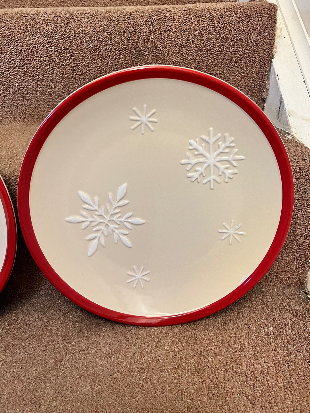Longaberger Snowflake Serving Platter Etsy