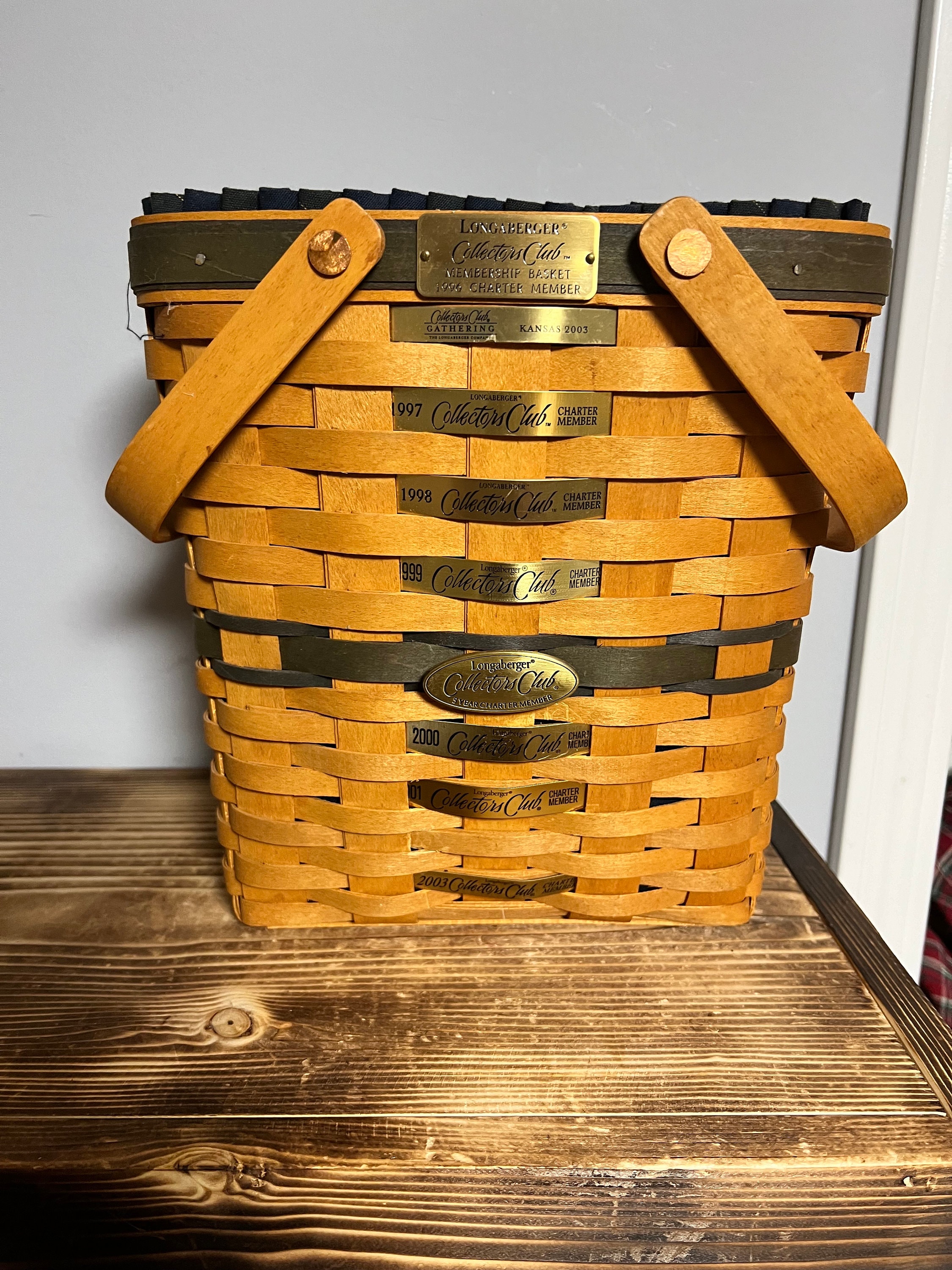 Longaberger 1996 Collectors Club Charter Member Basket - Etsy